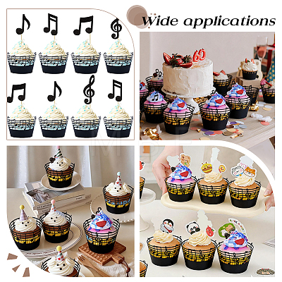 Musical Note Cupcake Wrappers AJEW-WH0871-27-1