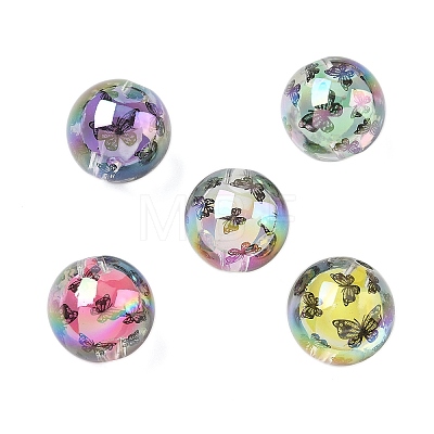 Transparent UV Plating Acrylic Beads PACR-Z002-01B-1