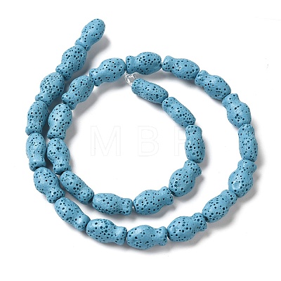 Natural Lava Rock Beads Strands G-U007-01B-1