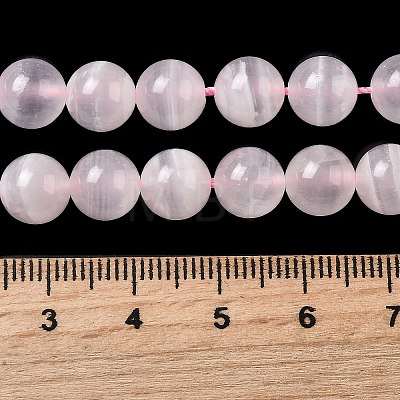 Natural Pink Calcite Beads Strands G-Z103-A01-8mm-1