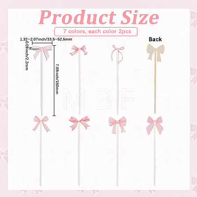 14Pcs Wooden Picks for Vase Decorations AJEW-SP0004-71B-1