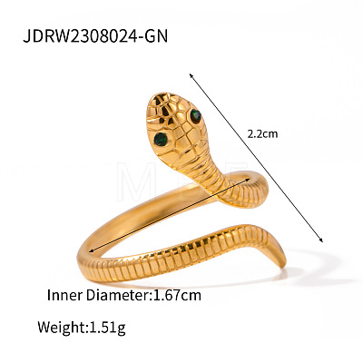 304 Stainless Steel with Cubic Zirconia Cuff Rings FS-WGA1504-03-1