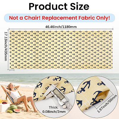 1Pc Anchor Pattern Chair Polycotton Cloth AJEW-GF0015-38G-1