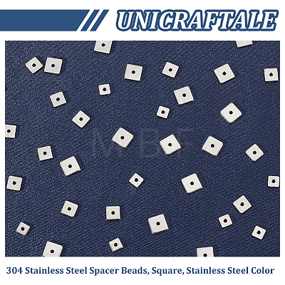 Unicraftale 300Pcs 3 Styles 304 Stainless Steel Spacer Beads STAS-UN0050-78-1