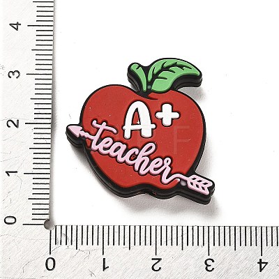 Study Theme with Word A+ Teacher Silicone Focal Beads SIL-D007-01C-1