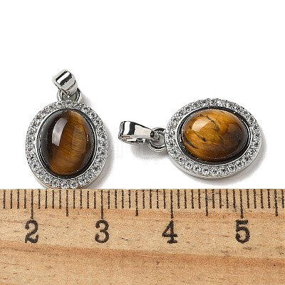 Natural Tiger Eye Pendants KK-R210-24P-1