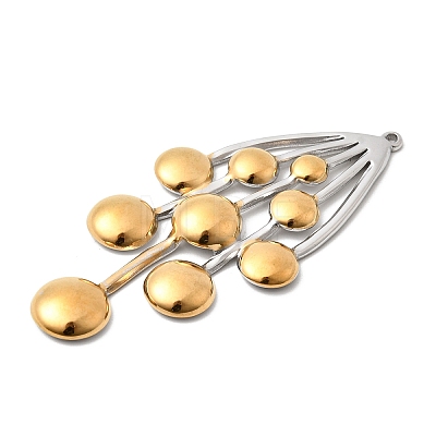 Two Tone 304 Stainless Steel Big Pendants STAS-B120-01GP-03-1