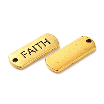 Tibetan Style Alloy Rectangle with Word Faith Pendants TIBEP-Q043-058AG-RS-1