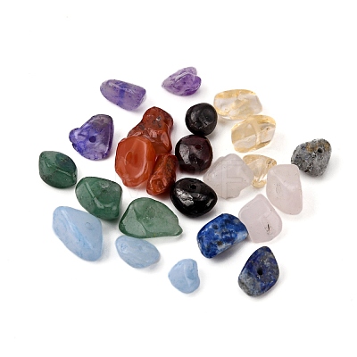 8 Colors Natural Stones Chip Bead Sets G-FS0002-33-1