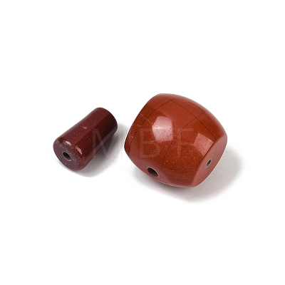 Natural Red Jasper 3 Hole Guru Beads G-F795-F01-02-1