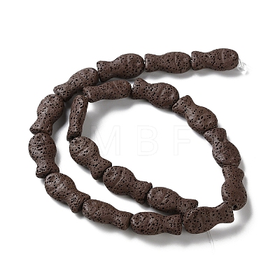 Fish Dyed Natural Lava Rock Beads Strands G-O126-01A-02-1