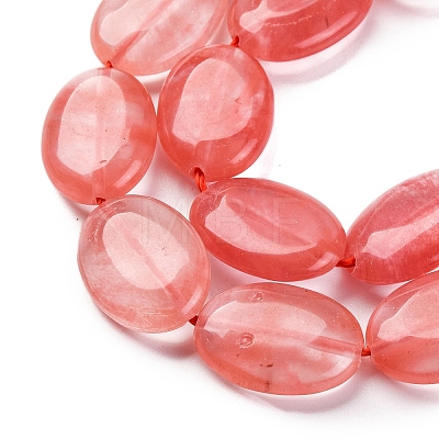 Cherry Quartz Glass Beads Strands G-L605-F02-02-1