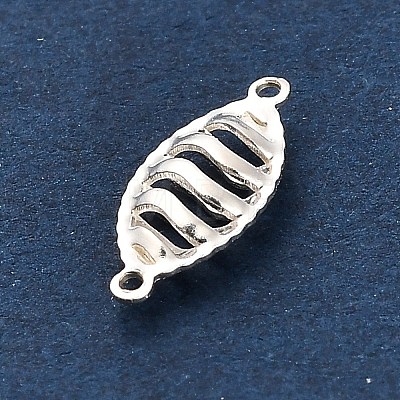925 Sterling Silver 3D Holow Connector Charms STER-F058-02S-02-1