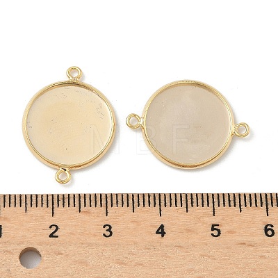 Flat Round Brass Connector Cabochon Settings X-KK-K414-13B-G-1