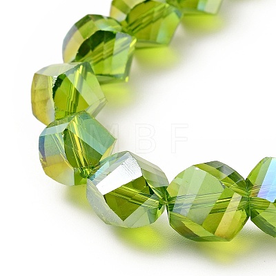 Electroplate Glass Beads Strands EGLA-R031-10mm-M-1