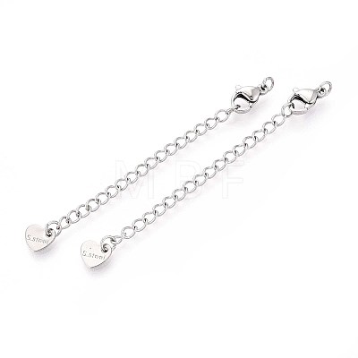 Tarnish Resistant 304 Stainless Steel Curb Chain Extender STAS-G310-06P-1