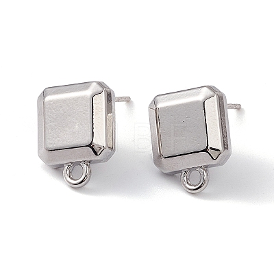 Rack Plating Alloy Stud Earring Findings FIND-I030-12P-1