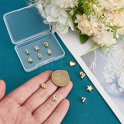 12Pcs 12 Styles Brass Charms KK-PH0014-82-1