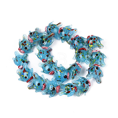 Handmade Lampwork Beads Strands LAMP-N036-22B-1