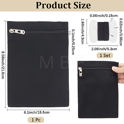 1Pc Canvas Cloth Organizer Bags AJEW-CY0002-60B-1