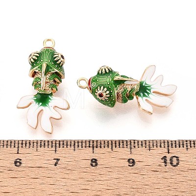 Brass Enamel Pendants KK-T071-27G-01-1