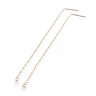 Brass Stud Earring Findings KK-I645-01G-1