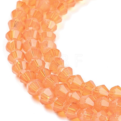 Baking Painted Transparent Glass Beads Strands DGLA-F029-J2mm-03-1