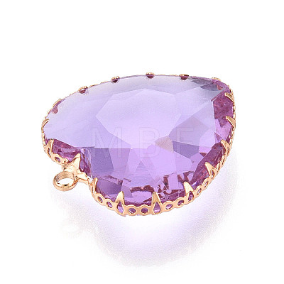 Transparent Glass Pendants KK-N283-01H-G-1