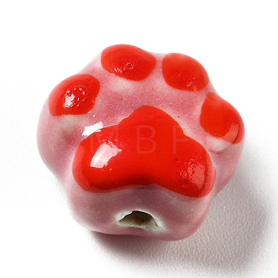 Handmade Printed Porcelain Beads X1-PORC-F005-02D-1