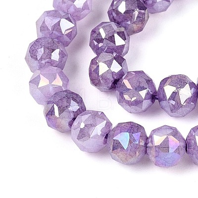 Anti-Tarnish Electroplate Glass Beads Strands GLAA-N064-6mm-02-1