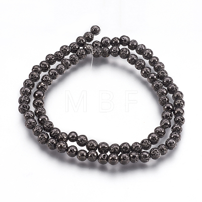 Electroplate Natural Lava Rock Beads Strands G-I200-17B-1