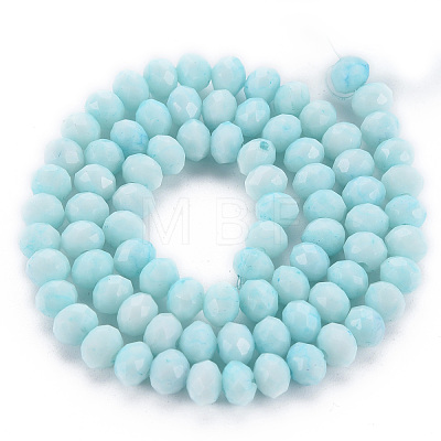 Opaque Baking Painted Glass Beads Strands EGLA-N006-009A-A-1