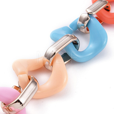 Handmade CCB Plastic Curb Chains X-AJEW-JB00656-1