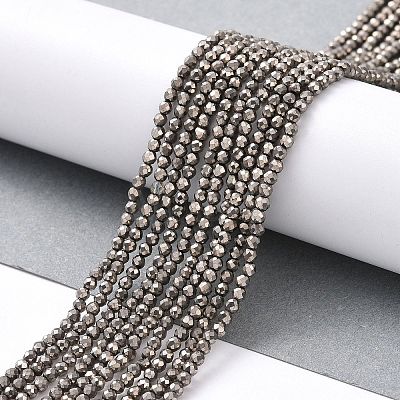 Electroplate Glass Beads Strands X-GLAA-H021-01A-FP12-1
