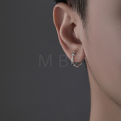 Brass Leverback Earrings for Women KK-CBA405F-01P-1