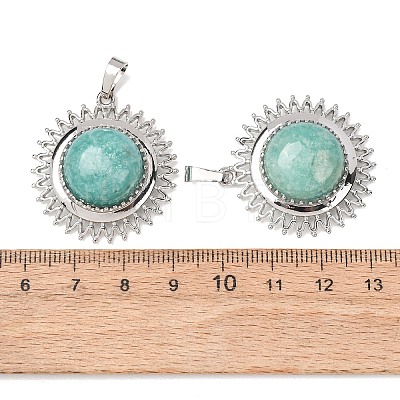 Natural Amazonite Pendants GG-CBA0251-09C-P-1