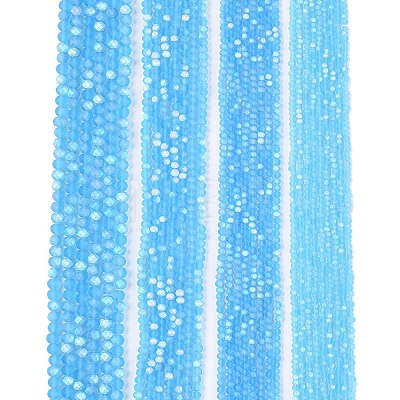 Transparent Glass Beads Strands EGLA-A044-T4mm-MB08-1