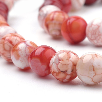 Natural Weathered Agate Beads Strands G-S249-07-10mm-1