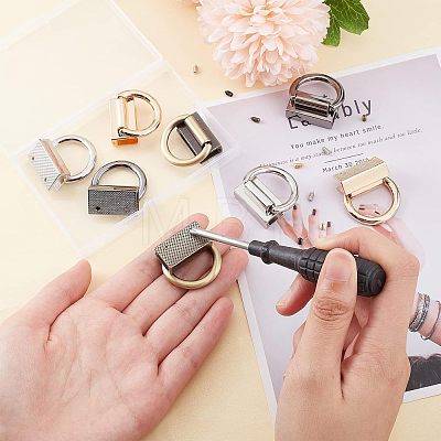 WADORN 8 Sets 4 Colors Alloy Bag Suspension Clasps FIND-WR0005-27-1