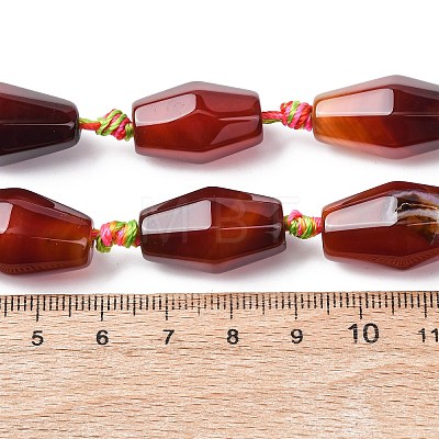 Natural Red Agate Beads Strands G-P605-K01-01B-1