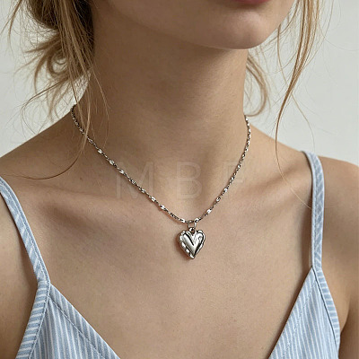 304 Stainless Steel Pendant Necklaces for Women WGB711D-02-1