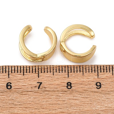 C-Shaped Brass Cuff Earrings EJEW-G445-04G-1