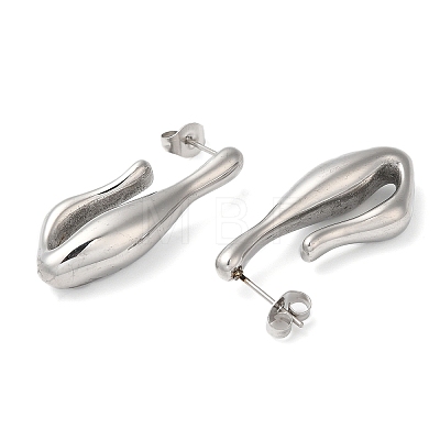 304 Stainless Steel Stud Earrings EJEW-K244-24P-1