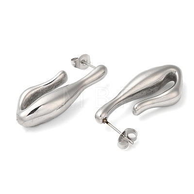 Non-Tarnish 304 Stainless Steel Stud Earrings EJEW-K244-24P-1