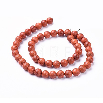 Natural Wood Beads Strands LS-WOOD-F008-01-C-1