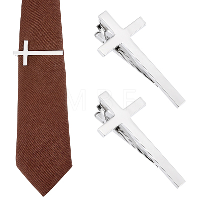Brass Tie Clips BUTT-WH0024-064P-1