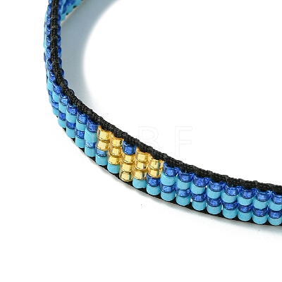 2Pcs 2 Colors Glass Seed Beaded Bracelet Sets BJEW-MZ00061-1