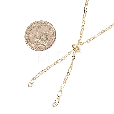 Brass Figaro Chain Slider Necklaces Making AJEW-JB01490-01-1