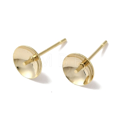 Brass Studs Earrings Finding KK-K383-01E-G-1