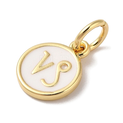 Real 18K Gold Plated Brass Enamel Charms KK-L216-001G-G02-1